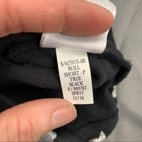 Gap Kids Roll Shorts Black Silver Stars Size M 8 - Picture 6 of 6